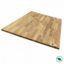 Plateau teck massif lamellé collé abouté 1200 x 800 x 25 mm - FSC 100%
