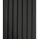 Lot de 2 demi Panneaux mural décoratif lamelles MDF noir 1250 x 287 x 20 mm-0,72 M2 PEFC 70%
