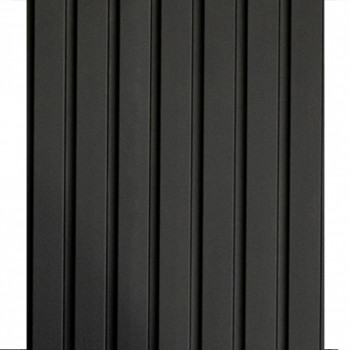 Lot de 2 demi Panneaux mural décoratif lamelles MDF noir 1250 x 287 x 20 mm-0,72 M2 PEFC 70%