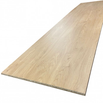 Tablette mélaminé chêne français 1200 x 400 x 18 mm - PEFC 75% .