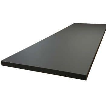 Plan de travail stratifié HPL noir mat 2000 x 650 x 38 mm FSC - Gamme Signature