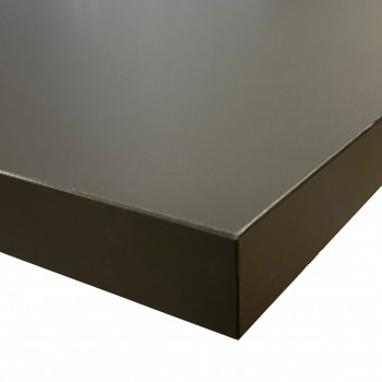 Plan de travail stratifié HPL noir mat 2000 x 650 x 38 mm FSC - Gamme Signature