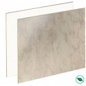 Crédence cuisine stratifiée HPL réversible blanc/pierre naturelle 3000 x 640 x 13,4 mm FSC